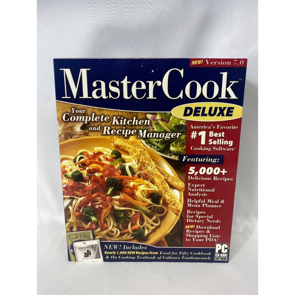 Master Cook Deluxe PC CD-ROM 5k+ Kitchen Recipe Manager Version 7.0